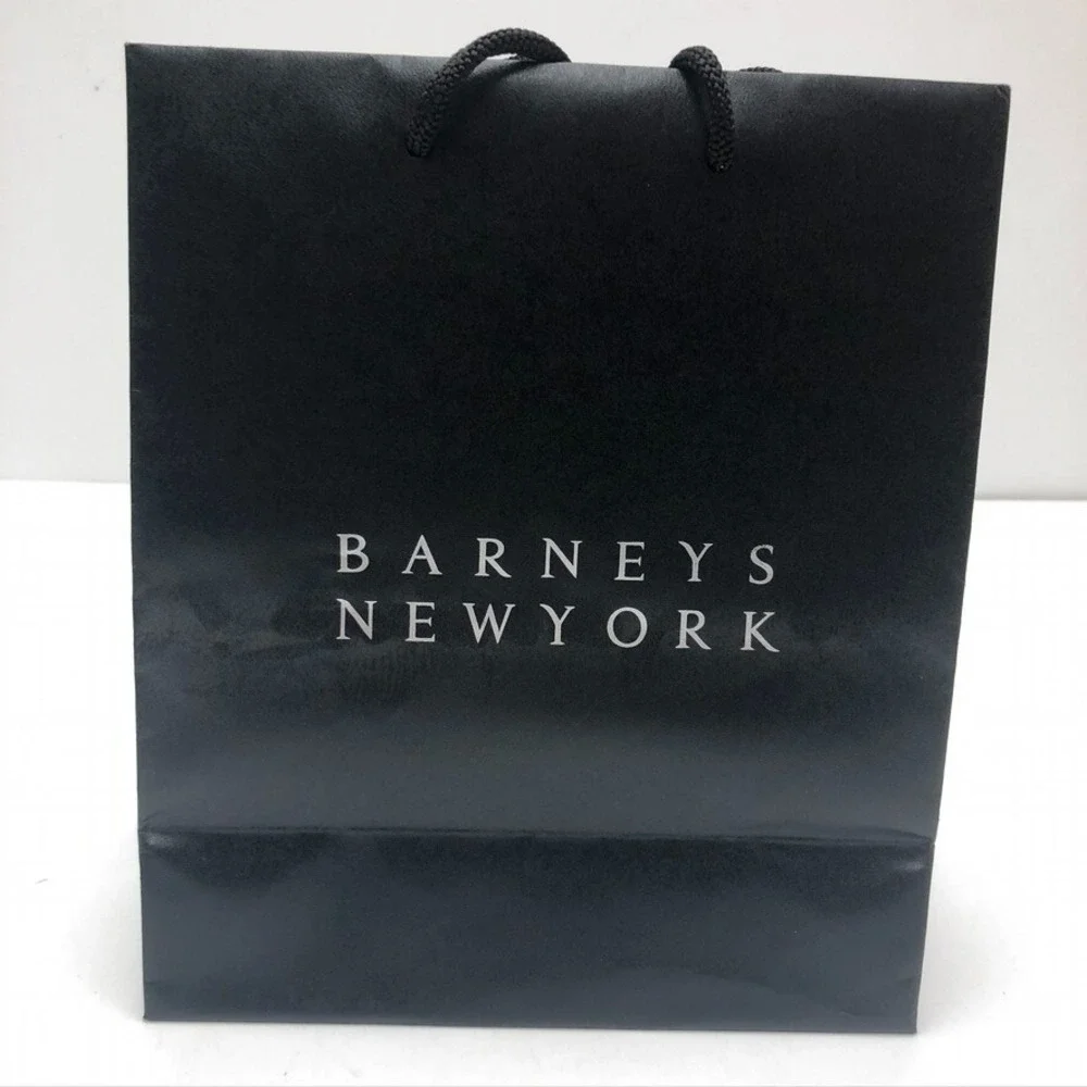 Barneys New York Authentic Black Gift Shopping Paper Bag 8x9.5x4